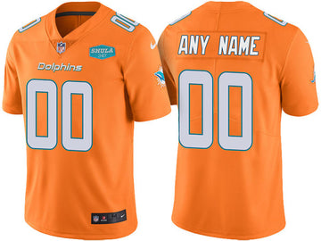 Custom Miami Dolphins orange jersey