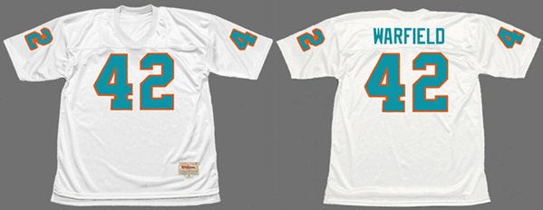 Custom Miami Dolphins white Throwback jersey