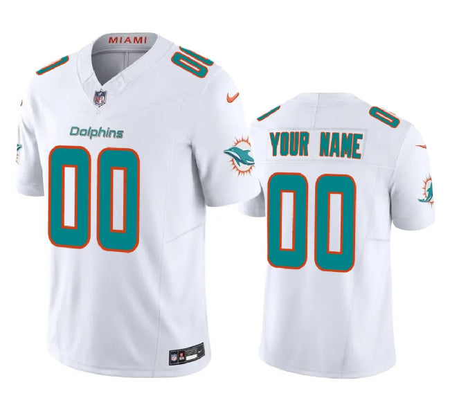 Custom Miami Dolphins white FUSE jersey