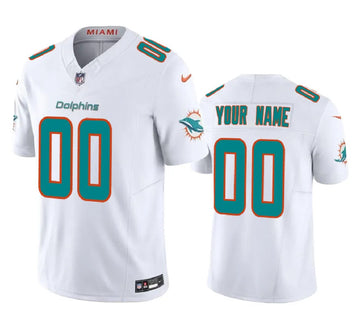 Custom Miami Dolphins white FUSE jersey