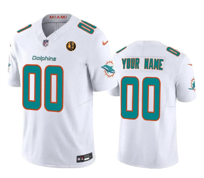 Custom Miami Dolphins white FUSE jersey
