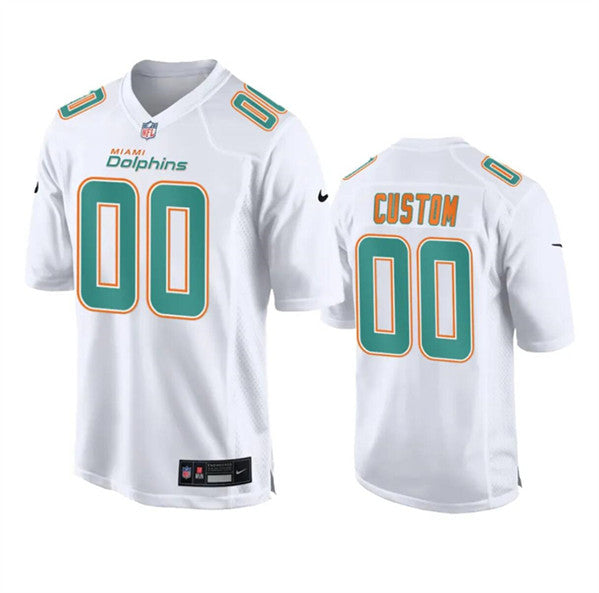 Custom Miami Dolphins white Fashion jersey