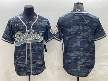 Custom Miami Dolphins gray Camo jersey