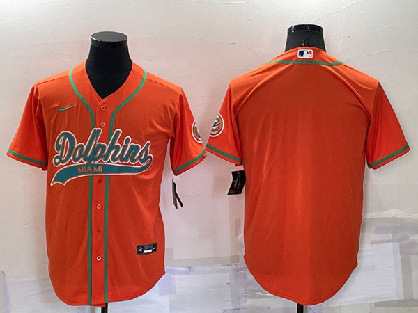 Custom Miami Dolphins orange jersey
