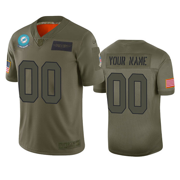 Custom Miami Dolphins camo Salute To Service jersey