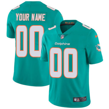 Custom Miami Dolphins aqua jersey