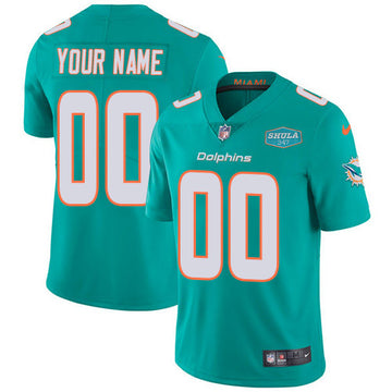 Custom Miami Dolphins aqua jersey