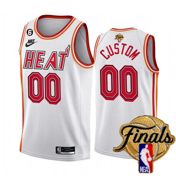 Custom Miami Heat white Classic jersey