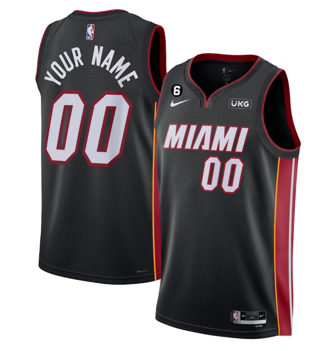 Custom Miami Heat black jersey