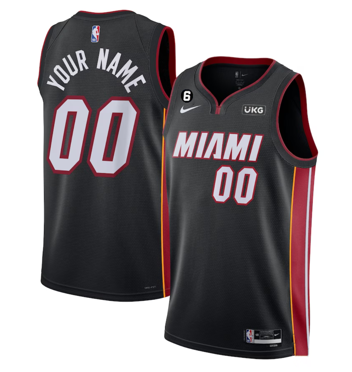 Custom Miami Heat black jersey