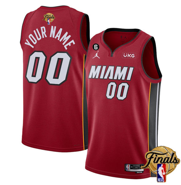 Custom Miami Heat red jersey