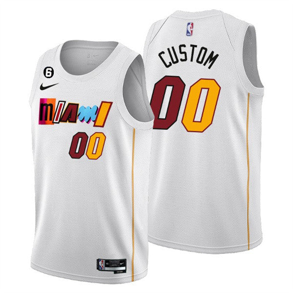 Custom Miami Heat white Classic jersey