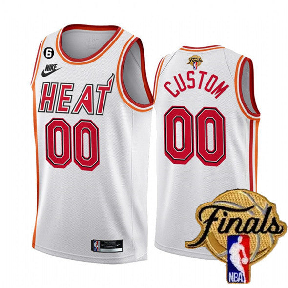 Custom Miami Heat white Classic jersey