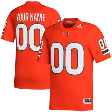 Custom Miami Hurricanes orange jersey