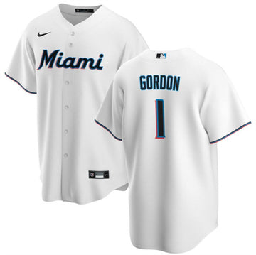 Nick Gordon Miami Marlins white jersey