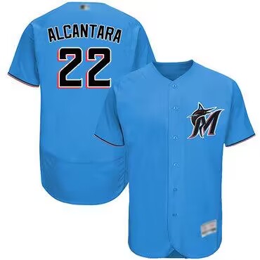 Sandy Alcantara Miami Marlins blue jersey