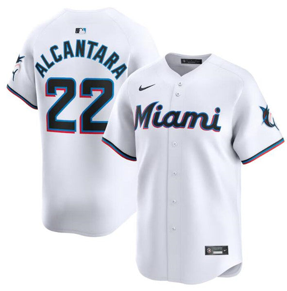 Sandy Alcantara Miami Marlins white Home jersey