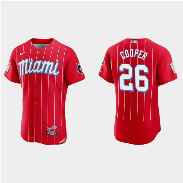 Garrett Cooper Miami Marlins red City Connect jersey