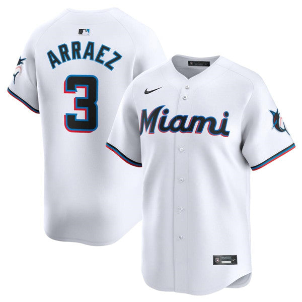 Luis Arraez Miami Marlins white Home jersey