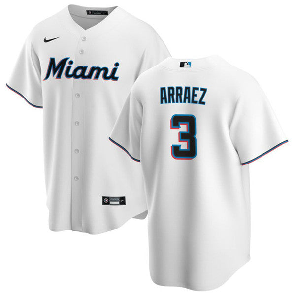 Luis Arraez Miami Marlins white jersey