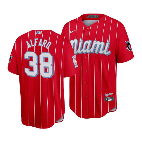 Jorge Alfaro Miami Marlins red City Connect jersey