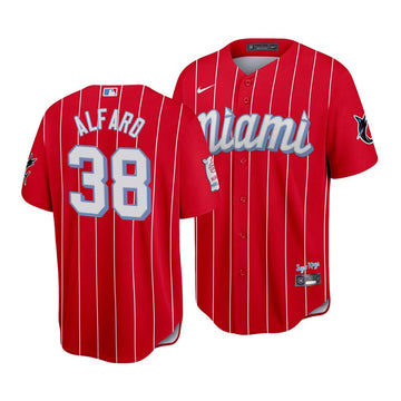 Jorge Alfaro Miami Marlins red City Connect jersey