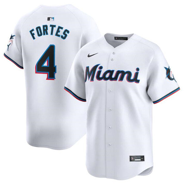 Nick Fortes Miami Marlins white Home jersey