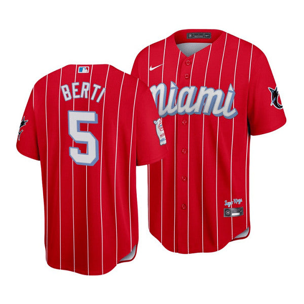 Jon Berti Miami Marlins red City Connect jersey