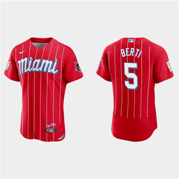 Jon Berti Miami Marlins red City Connect jersey