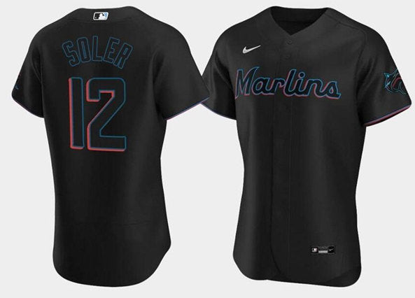Custom Miami Marlins black jersey