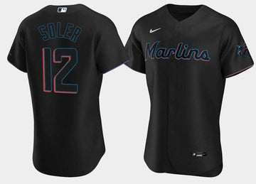 Custom Miami Marlins black jersey