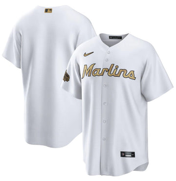 Custom Miami Marlins white All-Star jersey