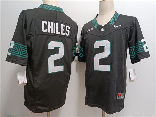 Aidan Chiles Michigan State Spartans black FUSE jersey
