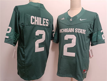 Aidan Chiles Michigan State Spartans green FUSE jersey