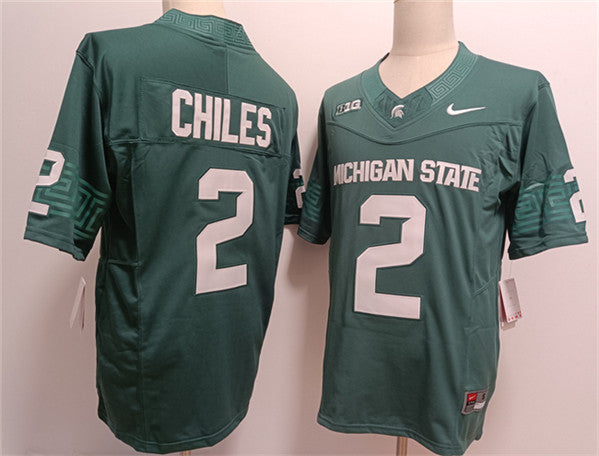 Aidan Chiles Michigan State Spartans green FUSE jersey