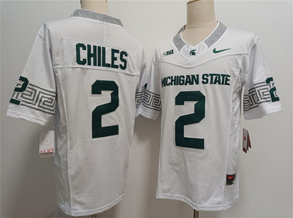 Aidan Chiles Michigan State Spartans white FUSE jersey
