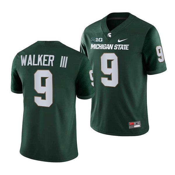 Custom Michigan State Spartans green jersey