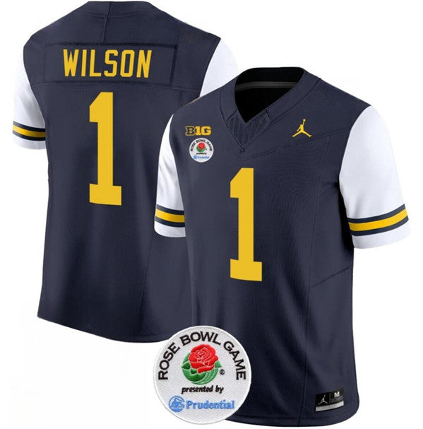 Roman Wilson Michigan Wolverines navy-white FUSE jersey