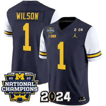 Roman Wilson Michigan Wolverines navy-white FUSE jersey