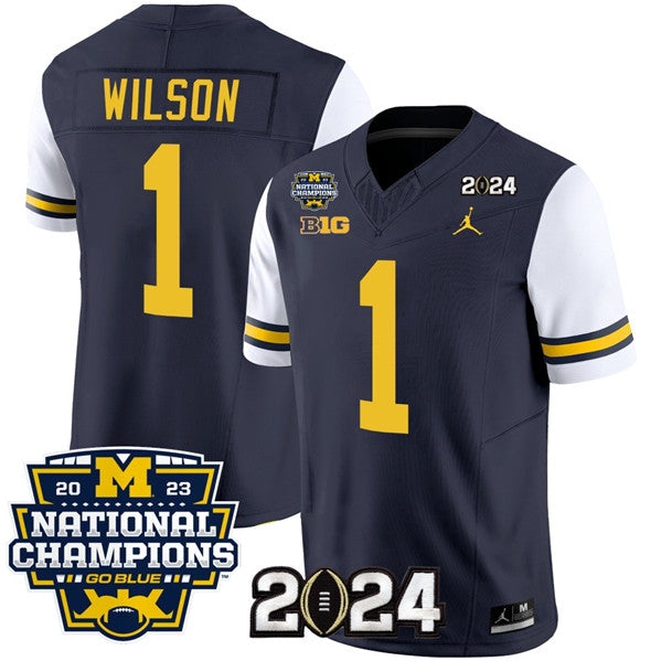 Roman Wilson Michigan Wolverines navy-white FUSE jersey