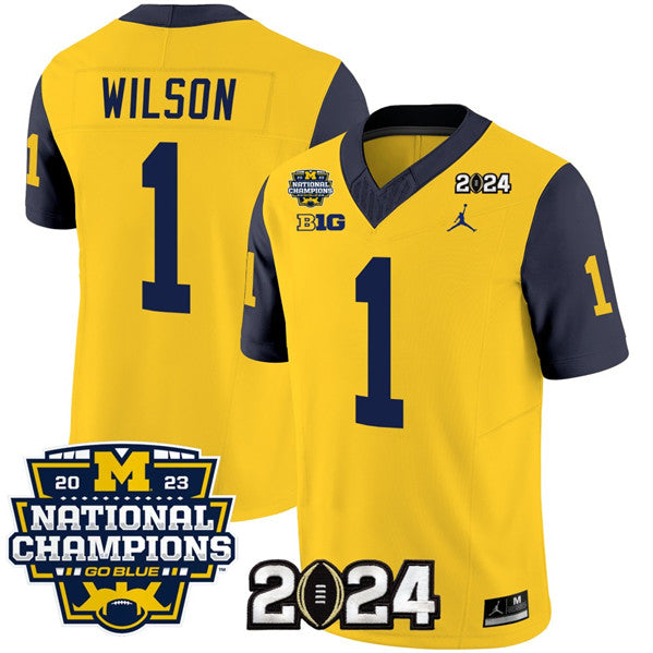 Roman Wilson Michigan Wolverines yellow-navy FUSE jersey