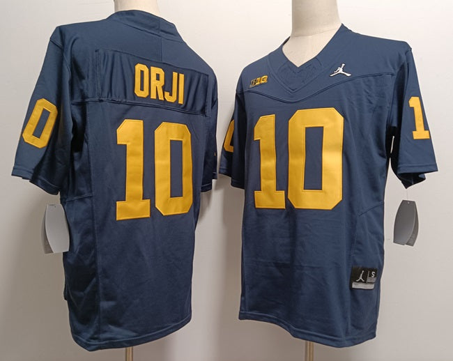 Alex Orji Michigan Wolverines navy FUSE jersey