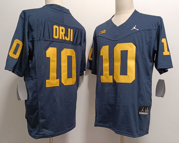 Alex Orji Michigan Wolverines navy FUSE jersey