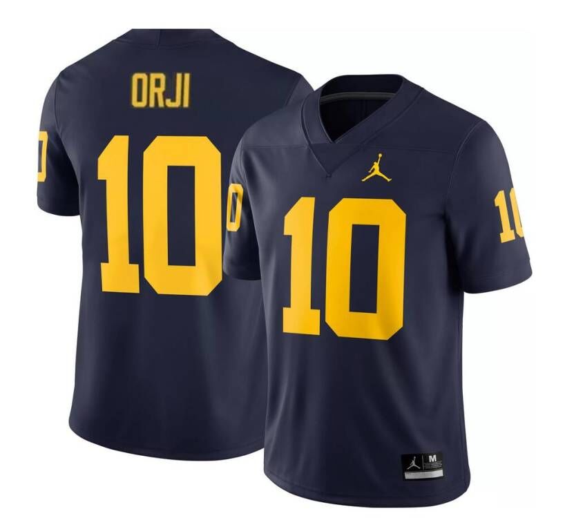 Alex Orji Michigan Wolverines navy jersey