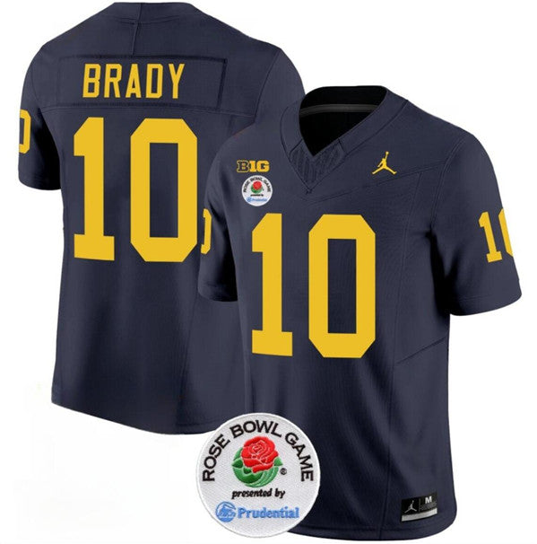 Tom Brady Michigan Wolverines navy FUSE jersey