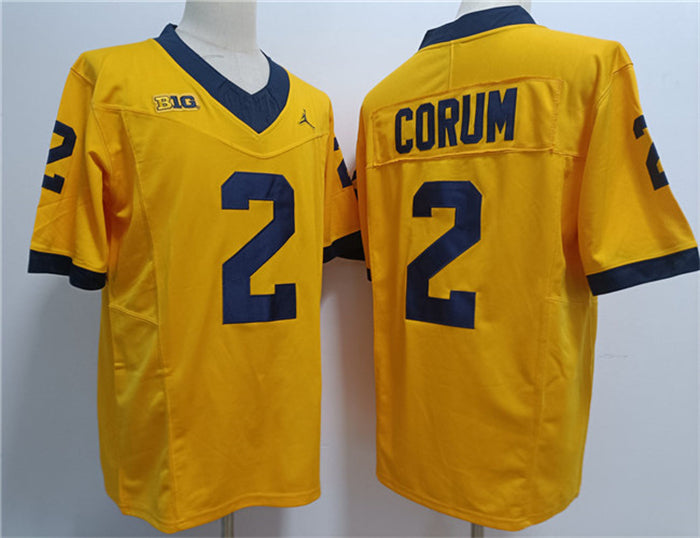 Tom Brady Michigan Wolverines navy FUSE jersey
