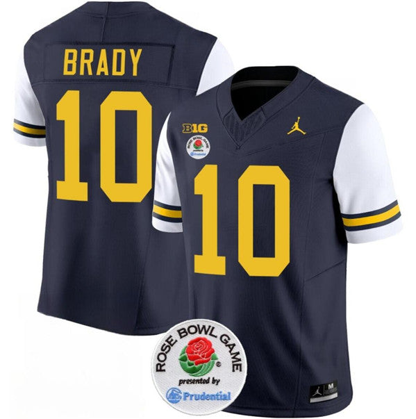 Tom Brady Michigan Wolverines navy-white FUSE jersey