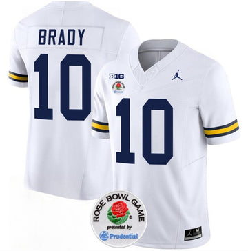 Tom Brady Michigan Wolverines white FUSE jersey