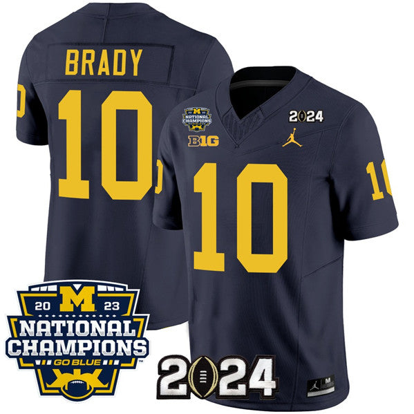 Tom Brady Michigan Wolverines navy FUSE jersey