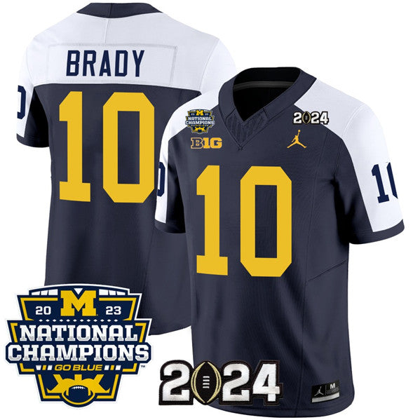 Tom Brady Michigan Wolverines navy-white FUSE jersey